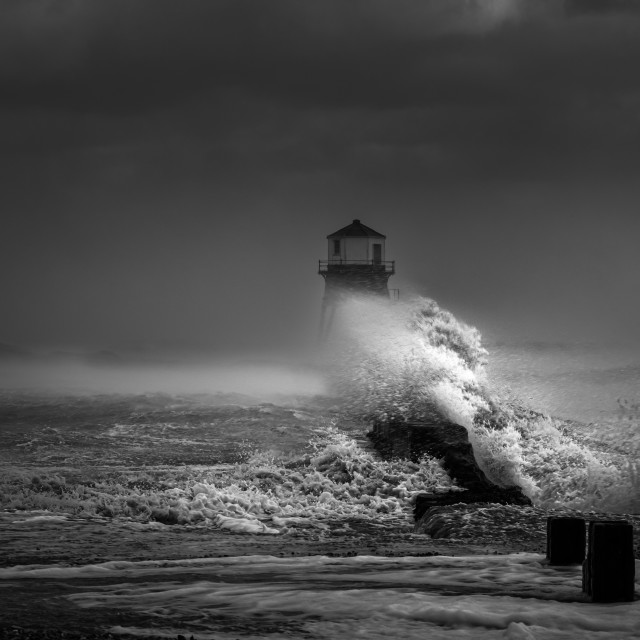 "Storm Eunice at Dovercourt" stock image