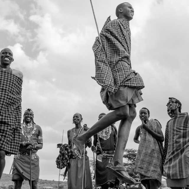 "Maasai morans (warriors)" stock image