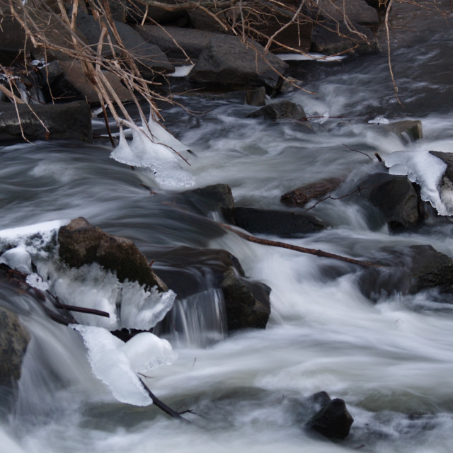 "Cold Rushing Water" stock image