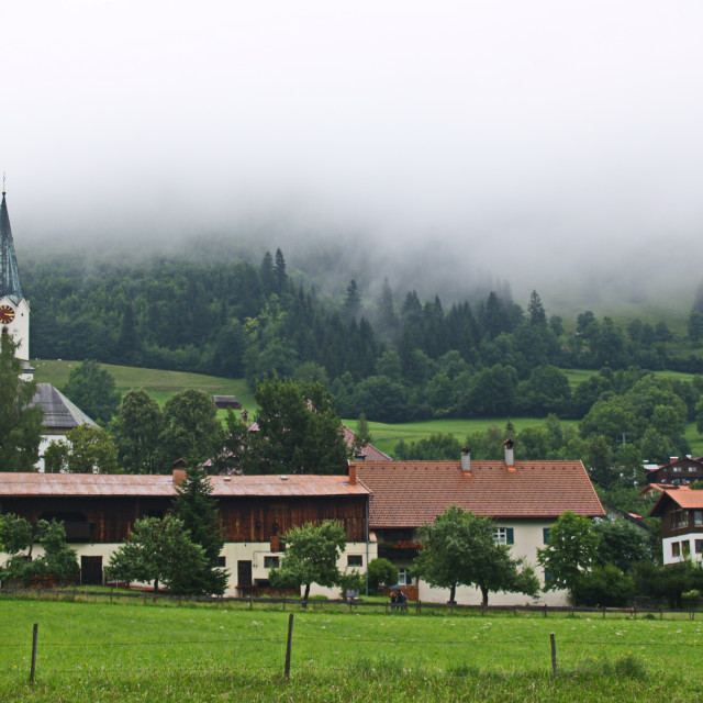 "Barvarian Alps Fog 1" stock image