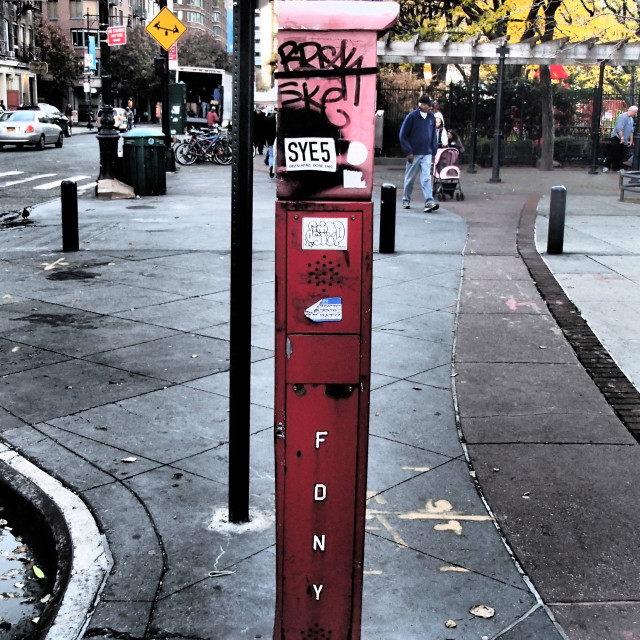 "FDNY Callbox - Village" stock image