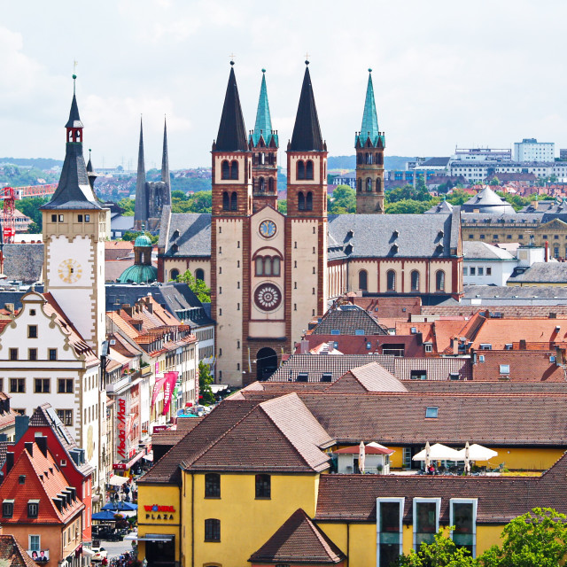 "Steeples of Wurzburg" stock image