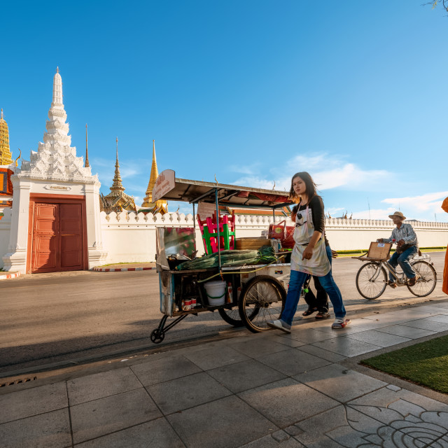 "Bangkok life, outside the Grand Palace" stock image