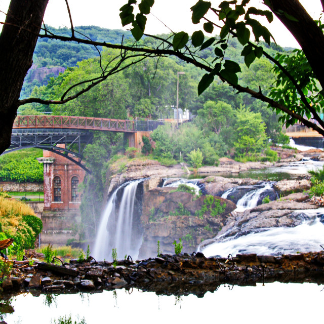 "Top of Great Falls - Paterson, NJ" stock image