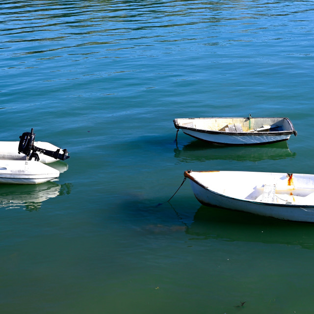 "Three Boats" stock image