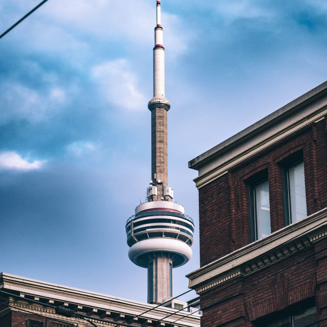 "CN Tower March Afternoon Winter" stock image