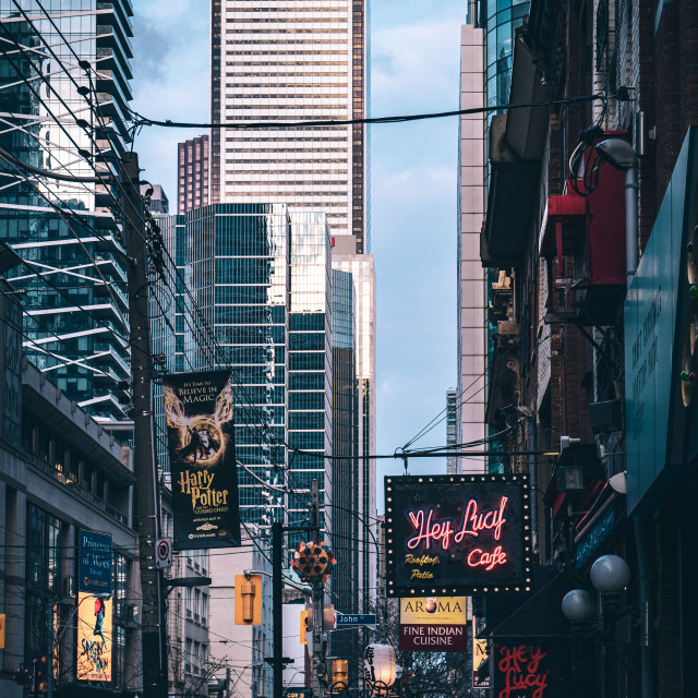 "Downtown Toronto King Street March" stock image