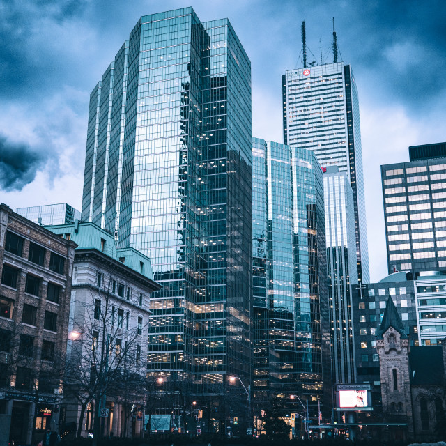 "Downtown Toronto March Winter" stock image