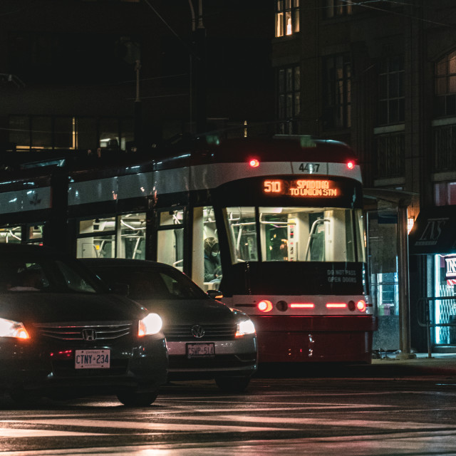 "Toronto Transportation Night" stock image