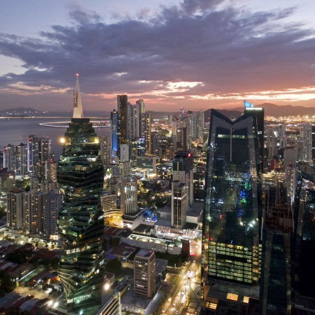 "Vista Nocturna Panama" by Panamarketphoto - $80.50 "Vista Nocturna Panama" stock image