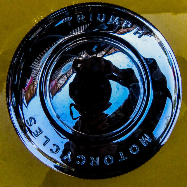 "Triumph Petrol Cap" stock image