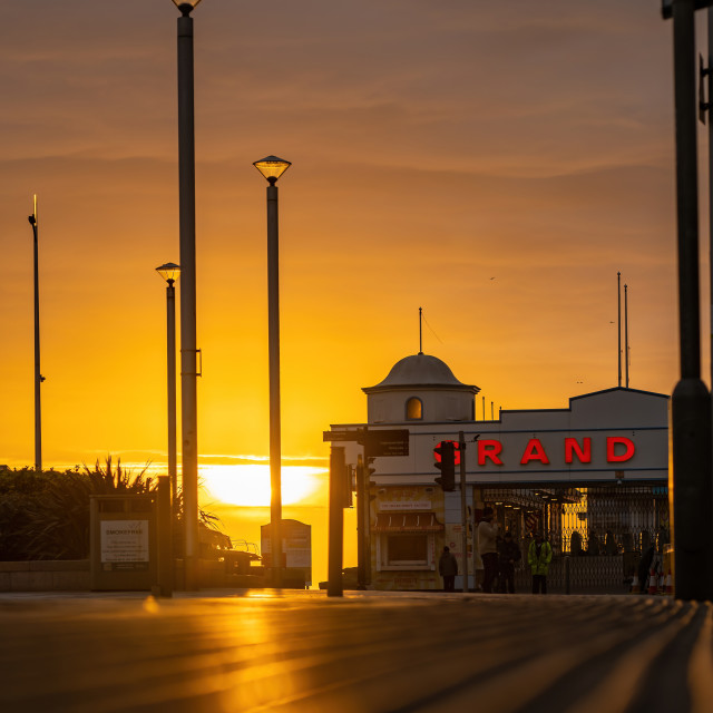 "Weston Grand Pier" by Pete Griffiths - £10.00 "Weston Grand Pier" stock image
