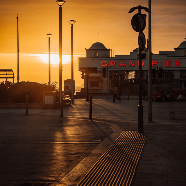 "Weston Grand Pier" by Pete Griffiths - £10.00 "Weston Grand Pier" stock image
