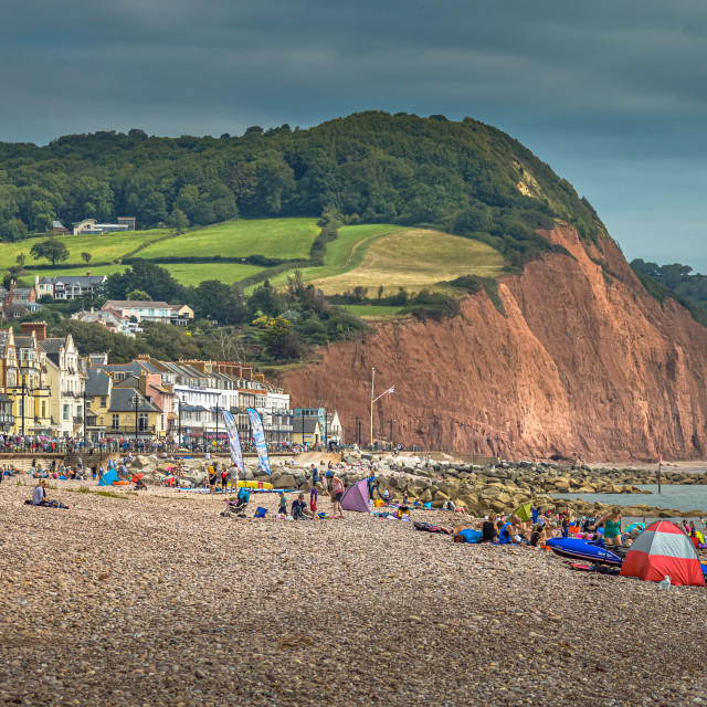 "Sidmouth Beach, East Devon" stock image