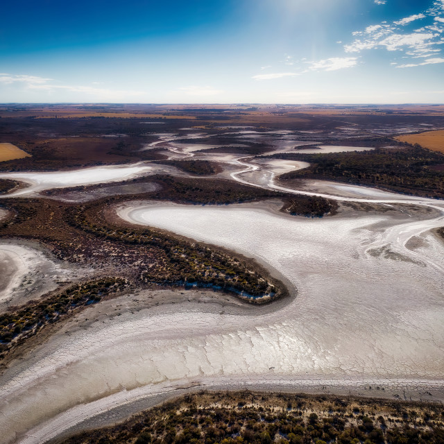 "Lake Ninan Aerial 1" stock image