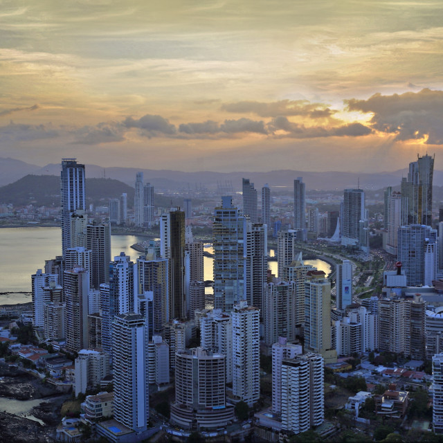 "Sunset Panama City" stock image