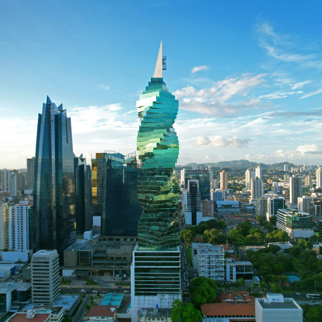 "F&F tower y area Bancaria" stock image