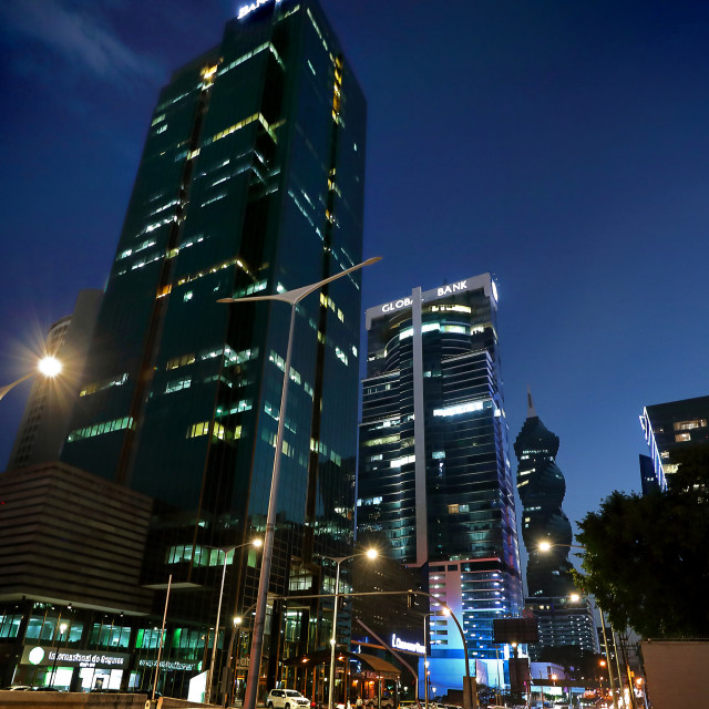 "Calle 50 ciudad de Panama" stock image