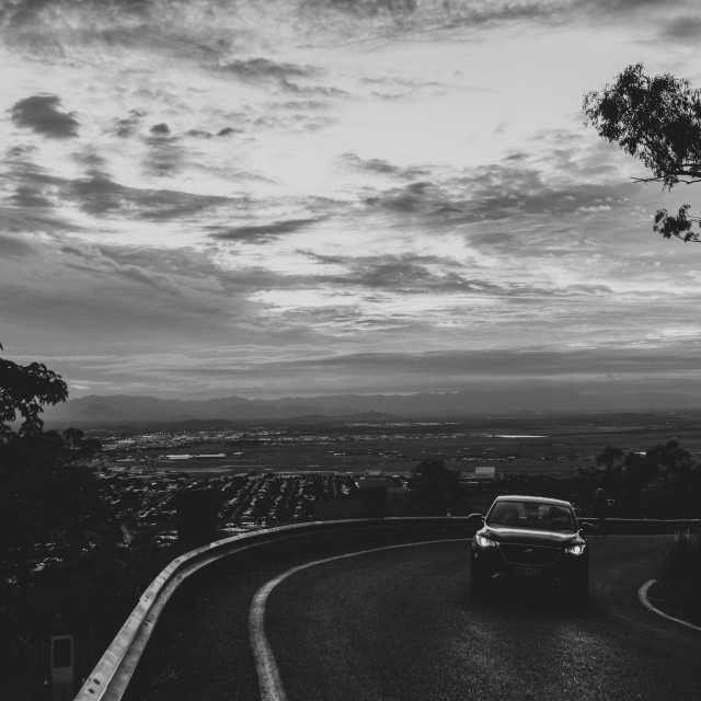 "View from Castle Hill" stock image