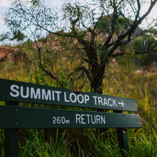 "Sign on Castle Hill" stock image