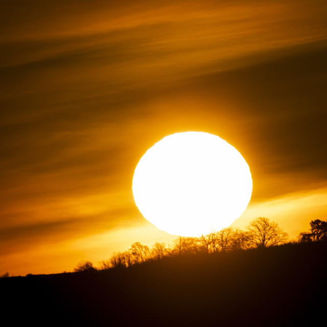 "Sunrise over the Black Isle, Scottish Highlands" stock image