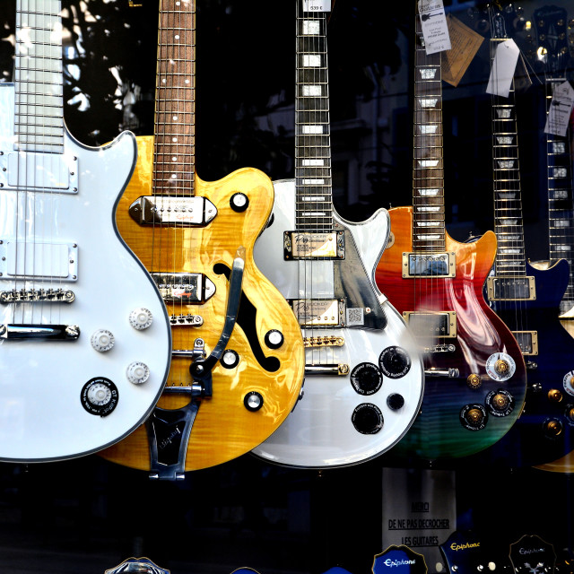"Guitars" by Amit Mendelsohn - £50.00 "Guitars" stock image
