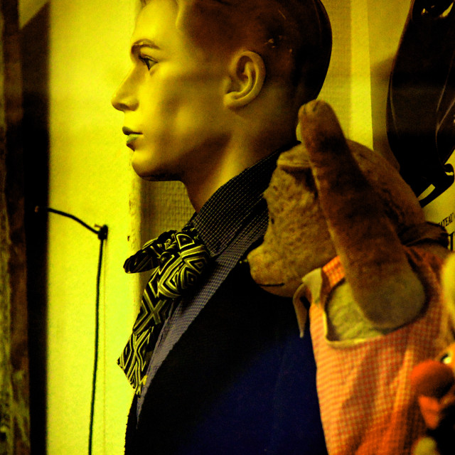 "a man with his teddy" by Amit Mendelsohn - $48.98 "a man with his teddy" stock image