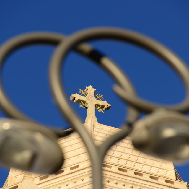 "A cross in a loop" by Amit Mendelsohn - £50.00 "A cross in a loop" stock image
