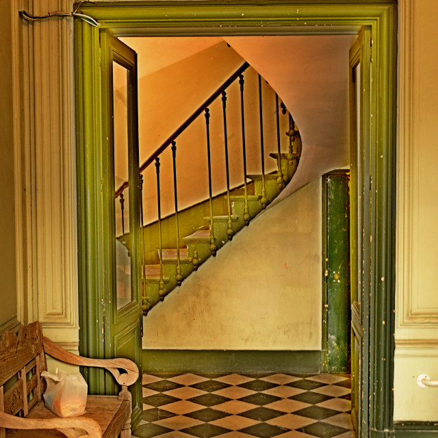 "entrance with a seat" by Amit Mendelsohn - £50.00 "entrance with a seat" stock image