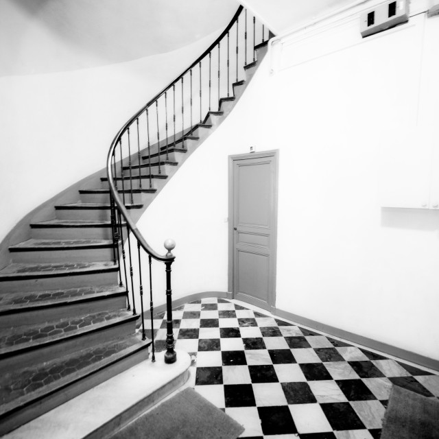 "blab and white entrance" by Amit Mendelsohn - £50.00 "blab and white entrance" stock image