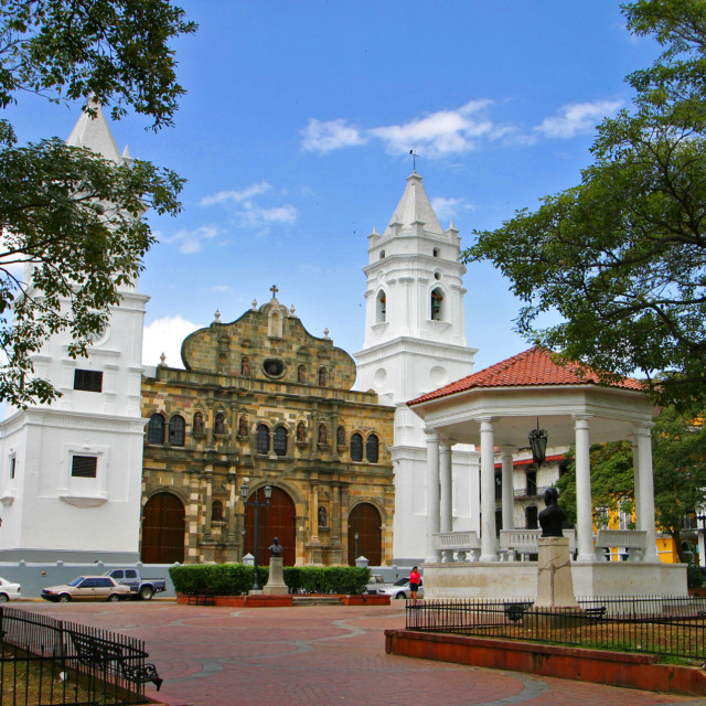 "plaza Catedral de Panama" stock image