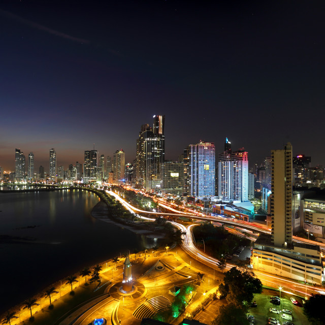 "Sunset Avenida Balboa" stock image