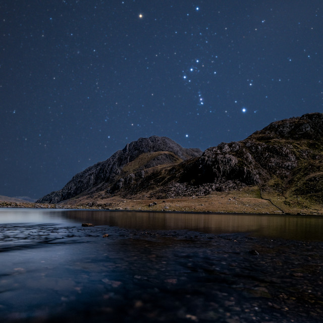"Orion rising over Tryfan, Snowdonia" by Kat Lawman - $37.04 "Orion rising over Tryfan, Snowdonia" stock image