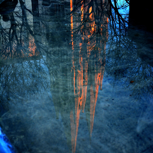 "Reflection of a church" by Amit Mendelsohn - £50.00 "Reflection of a church" stock image