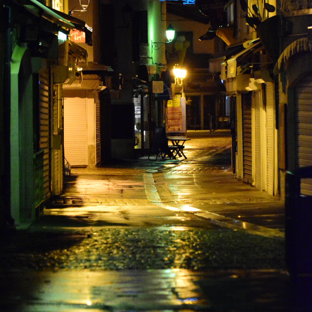 "A main street of Ste Maries de la mer" by Amit Mendelsohn - £50.00 "A main street of Ste Maries de la mer" stock image