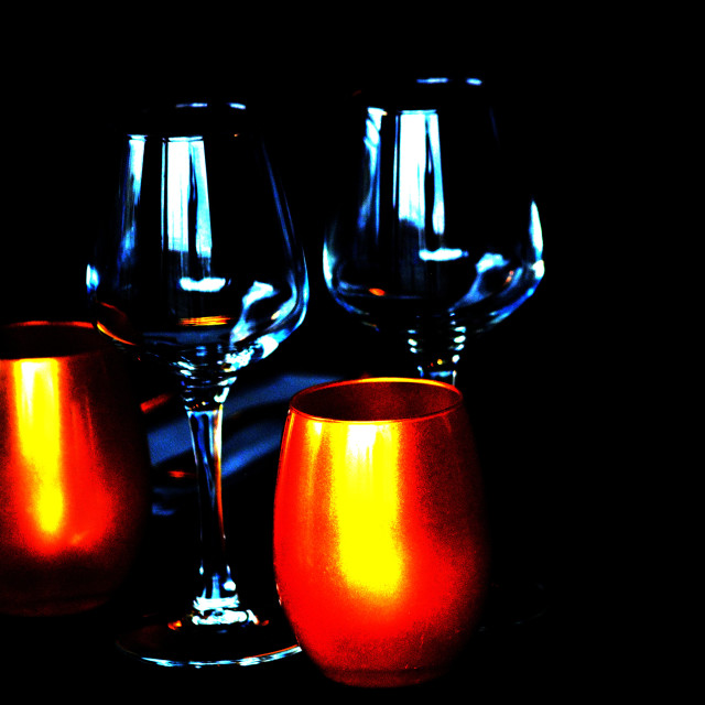 "2 glasses" by Amit Mendelsohn - £50.00 "2 glasses" stock image