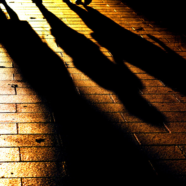 "3 silhouettes" by Amit Mendelsohn - £50.00 "3 silhouettes" stock image