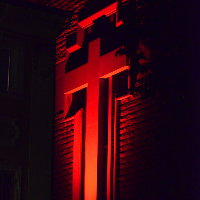 "Lighted up cross" by Amit Mendelsohn - £50.00 "Lighted up cross" stock image