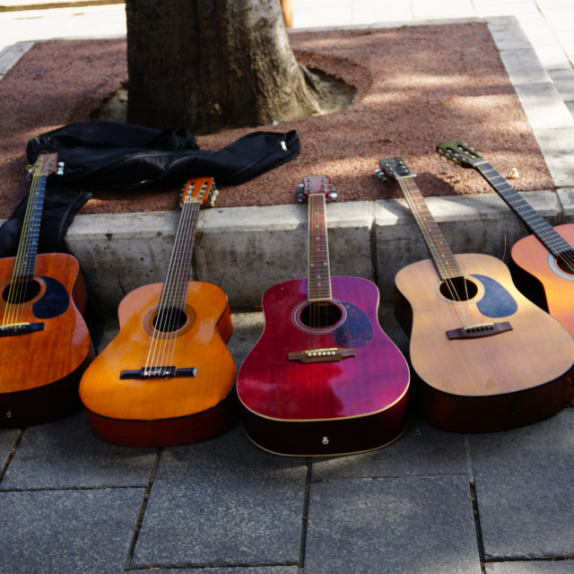"Guitars" by Amit Mendelsohn - £50.00 "Guitars" stock image