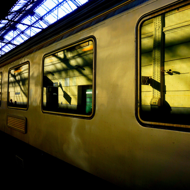 "Train waiting" by Amit Mendelsohn - £50.00 "Train waiting" stock image
