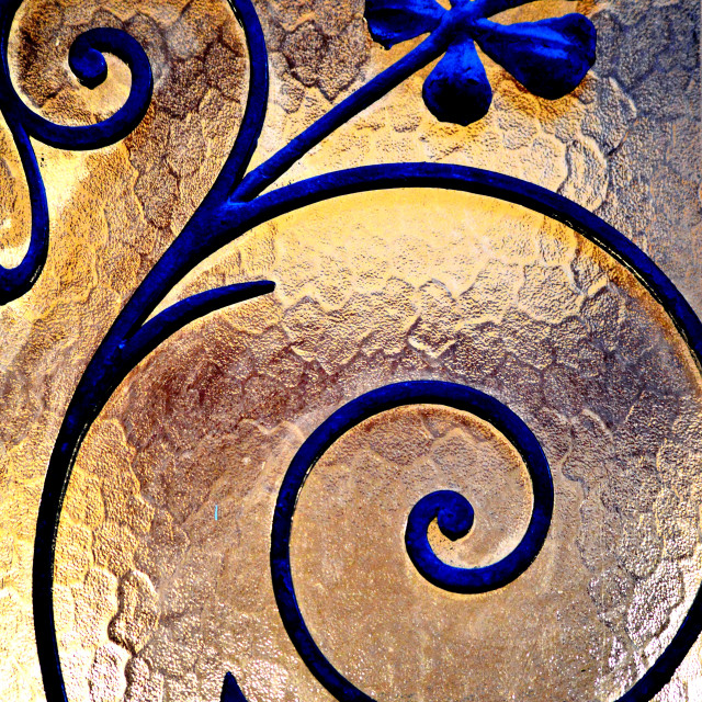"Metal work over glass" by Amit Mendelsohn - £50.00 "Metal work over glass" stock image