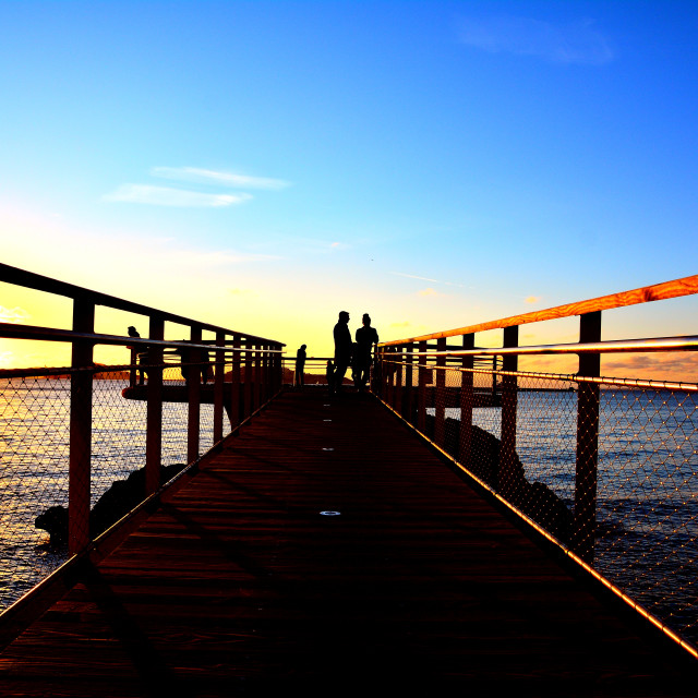 "People on the bridge" by Amit Mendelsohn - £50.00 "People on the bridge" stock image