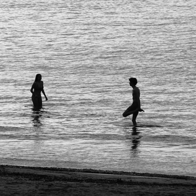 "Walking in the water" by Amit Mendelsohn - £50.00 "Walking in the water" stock image
