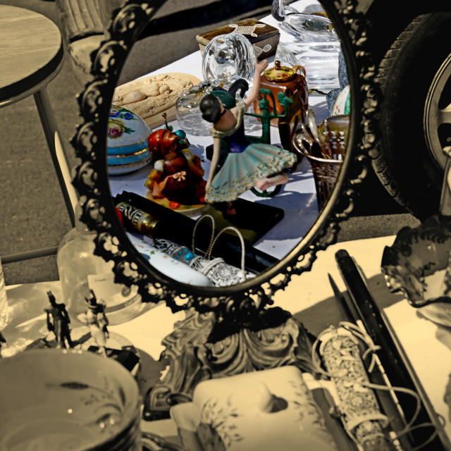 "Dancer in the mirror" by Amit Mendelsohn - £50.00 "Dancer in the mirror" stock image