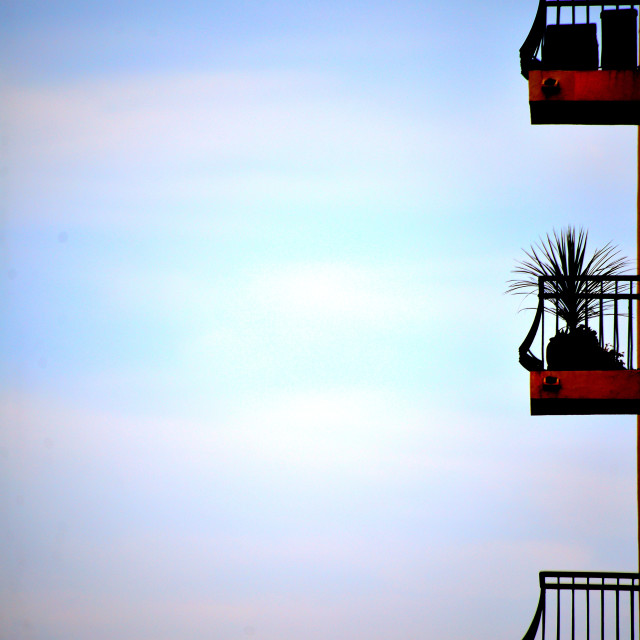 "Balconies" by Amit Mendelsohn - £50.00 "Balconies" stock image