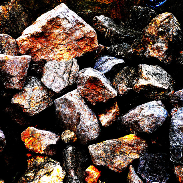 "Rocks" by Amit Mendelsohn - £50.00 "Rocks" stock image