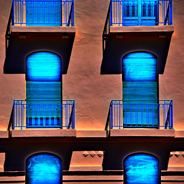 "Blue windows" by Amit Mendelsohn - £50.00 "Blue windows" stock image