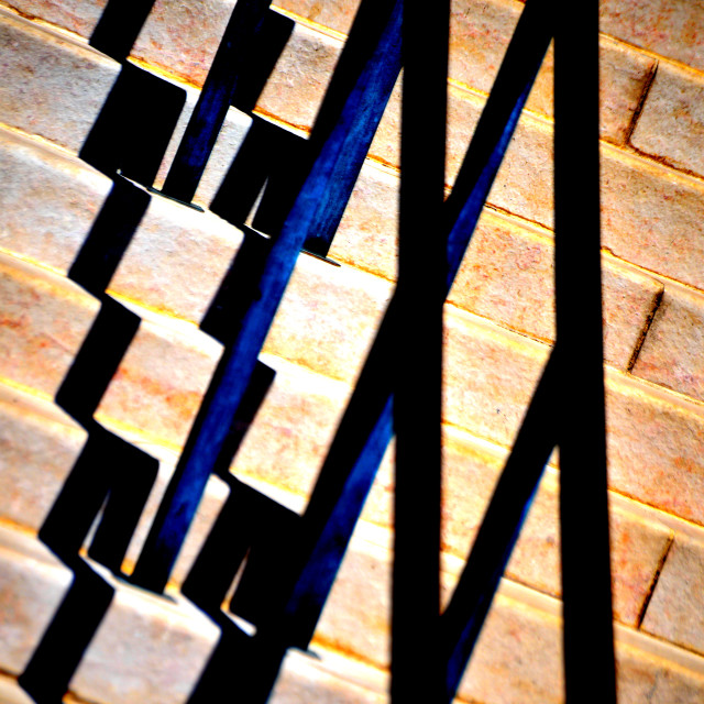 "a shadow over the steps" by Amit Mendelsohn - £50.00 "a shadow over the steps" stock image