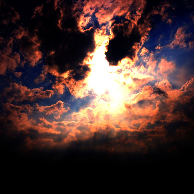 "Apocalypse sky" by Amit Mendelsohn - £50.00 "Apocalypse sky" stock image