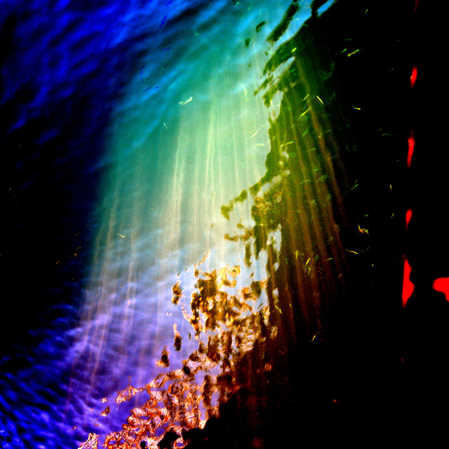 "colours reflecting in the water" by Amit Mendelsohn - £50.00 "colours reflecting in the water" stock image